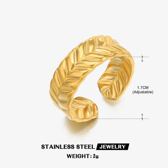 Wholesale Stainless Steel Snake Open Adjustable Ring For Women With Retro Ethnic Style And Electroplating Design