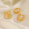 Wholesale Stainless Steel Snake Open Adjustable Ring For Women With Retro Ethnic Style And Electroplating Design