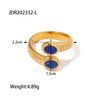 Wholesale Stainless Steel Snake Open Ring With Geometric Pattern Electroplated For Women