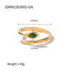 Wholesale Stainless Steel Snake Open Ring With Geometric Pattern Electroplated For Women