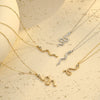 Wholesale Stainless Steel Snake Pendant Necklace With Geometric Pattern Electroplating For Women