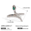 Wholesale Stainless Steel Snake Ring With Geometric Design And Electroplating For Women