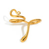 Wholesale Stainless Steel Snake Shaped Finger Ring With White Zirconium Eyes Electroplated Jewelry Geometric And Animal Style
