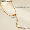 Wholesale Stainless Steel Snakeshaped Geometric Necklace With Electroplating For Women