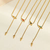 Wholesale Stainless Steel Snakeshaped Geometric Necklace With Electroplating For Women