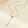 Wholesale Stainless Steel Snakeshaped Geometric Necklace With Electroplating For Women