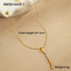 Wholesale Stainless Steel Snakeshaped Necklace With Zircon Inlay Electroplated Geometric Design For Women