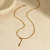 Wholesale Stainless Steel Snakeshaped Necklace With Zircon Inlay Electroplated Geometric Design For Women