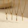 Wholesale Stainless Steel Snakeshaped Necklace With Zircon Inlay Electroplated Geometric Design For Women