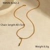 Wholesale Stainless Steel Snakeshaped Necklace With Zircon Inlay Electroplated Geometric Design For Women