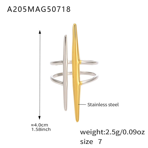 Wholesale Stainless Steel Snakeshaped Open Ring For Women With Electroplating Highend Hand Jewelry