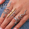 Wholesale Stainless Steel Snakeshaped Open Ring For Women With Electroplating Highend Hand Jewelry