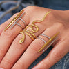 Wholesale Stainless Steel Snakeshaped Open Ring For Women With Electroplating Highend Hand Jewelry