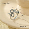 Wholesale Stainless Steel Snakeshaped Ring With Zircon Electroplated For Women
