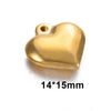 Wholesale Stainless Steel Solid Heart Pendant Diy Jewelry Accessories For Necklace And Bracelet With Electroplating Treatment