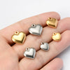 Wholesale Stainless Steel Solid Heart Pendant Diy Jewelry Accessories For Necklace And Bracelet With Electroplating Treatment