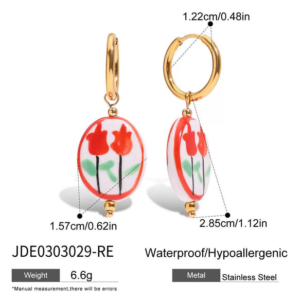 Wholesale Stainless Steel Spring And Summer Earrings With Geometric Design Electroplated Jewelry For Women