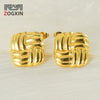 Wholesale 316L Stainless Steel Square Geometric Electroplated Women's Earrings