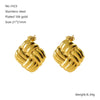 Wholesale 316L Stainless Steel Square Geometric Electroplated Women's Earrings