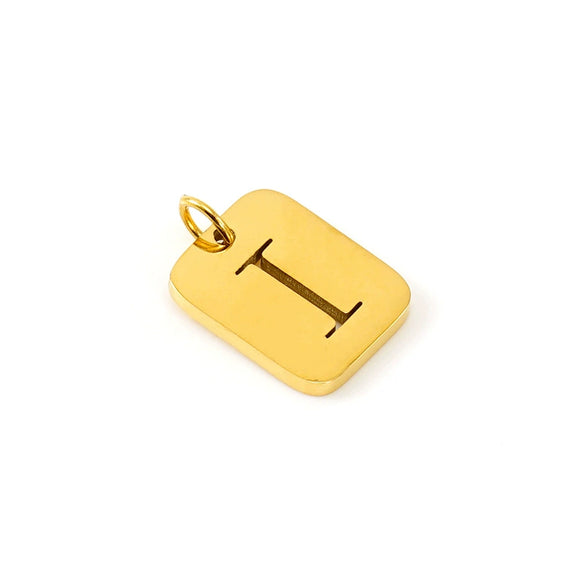 Wholesale Stainless Steel Square Hollow Letter Pendant Necklace Cutting Process Fashion Style