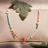 Wholesale Stainless Steel Stacked Millet Beads Leaf Crystal Natural Stone Pearls Fashion Clavicle Necklace For Women With Electroplating