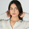 Wholesale Stainless Steel Stacked Millet Beads Leaf Crystal Natural Stone Pearls Fashion Clavicle Necklace For Women With Electroplating