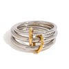 Wholesale Stainless Steel Stacked Ring With Geometric Design Electroplated Hand Jewelry For Women