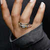 Wholesale Stainless Steel Stacked Ring With Geometric Design Electroplated Hand Jewelry For Women