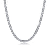 Wholesale Stainless Steel Stacking Style Geometric Pearl Chain Necklace With Electroplating