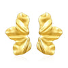 Wholesale Stainless Steel Stamped Flower Petal Earrings For Women Light Luxury Style