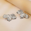 Wholesale Stainless Steel Stamped Flower Petal Earrings For Women Light Luxury Style