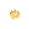 Wholesale Stainless Steel Star And Leaf Geometric Open Ring For Women Hip Hop Style With Electroplating