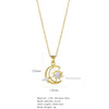 Wholesale Stainless Steel Star And Moon Pendant Ochain Necklace Electroplated Unisex