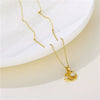 Wholesale Stainless Steel Star And Moon Pendant Ochain Necklace Electroplated Unisex