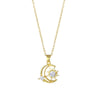 Wholesale Stainless Steel Star And Moon Pendant Ochain Necklace Electroplated Unisex