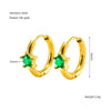 Wholesale 316L Stainless Steel Star And Round Zircon Inlaid Earrings For Women