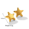 Wholesale Stainless Steel Star Geometric Plated Women's Earrings Necklace