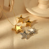 Wholesale Stainless Steel Star Geometric Plated Women's Earrings Necklace