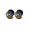 Wholesale Stainless Steel Star Pattern Retro Round Barbell Fashion Personality Ear Clip Earrings For Men And Women