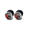 Wholesale Stainless Steel Star Pattern Retro Round Barbell Fashion Personality Ear Clip Earrings For Men And Women