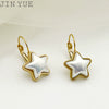 Wholesale Stainless Steel Star Patterned Earrings With Electroplating For Women