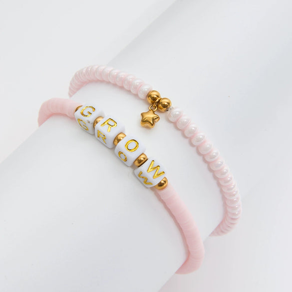 Wholesale Stainless Steel Star Patterned Pendant Elastic Rope Bracelet Fashion Jewelry For Women With Electroplating