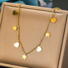 Wholesale Stainless Steel Star Pendant Necklace Electroplated Fashion Simple Accessories For Women