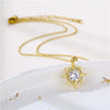 Wholesale Stainless Steel Star Pendant Necklace With Mixed Gem Inlay And Electroplating For Women