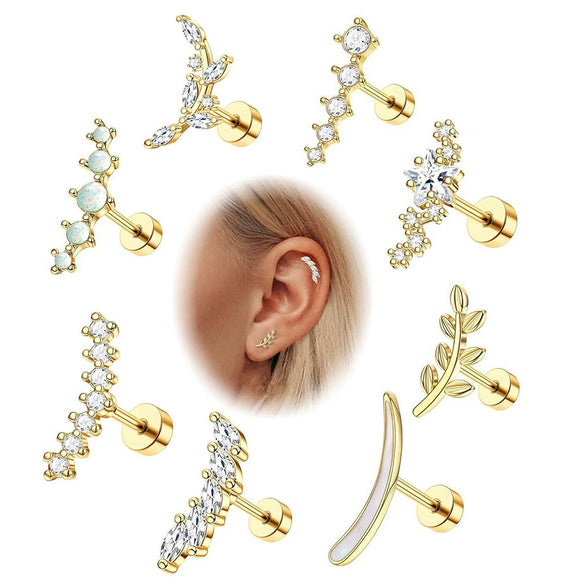 Wholesale Stainless Steel Star Shape Ear Nail Piercing Jewelry