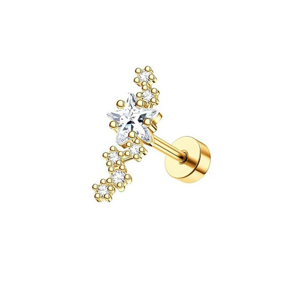 Wholesale Stainless Steel Star Shape Ear Nail Piercing Jewelry