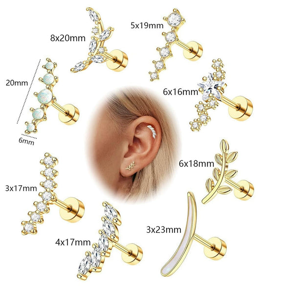 Wholesale Stainless Steel Star Shape Ear Nail Piercing Jewelry