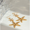 Wholesale Stainless Steel Star Shape Electroplated Women's Marine Earrings