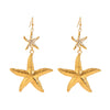 Wholesale Stainless Steel Star Shape Electroplated Women's Marine Earrings
