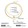 Wholesale Stainless Steel Star Shape Multilayered Women's Necklace Earrings Electroplated Simple Design
